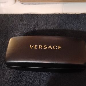 Versace Black and Gold Eyeglass Case Hardshell Case Only